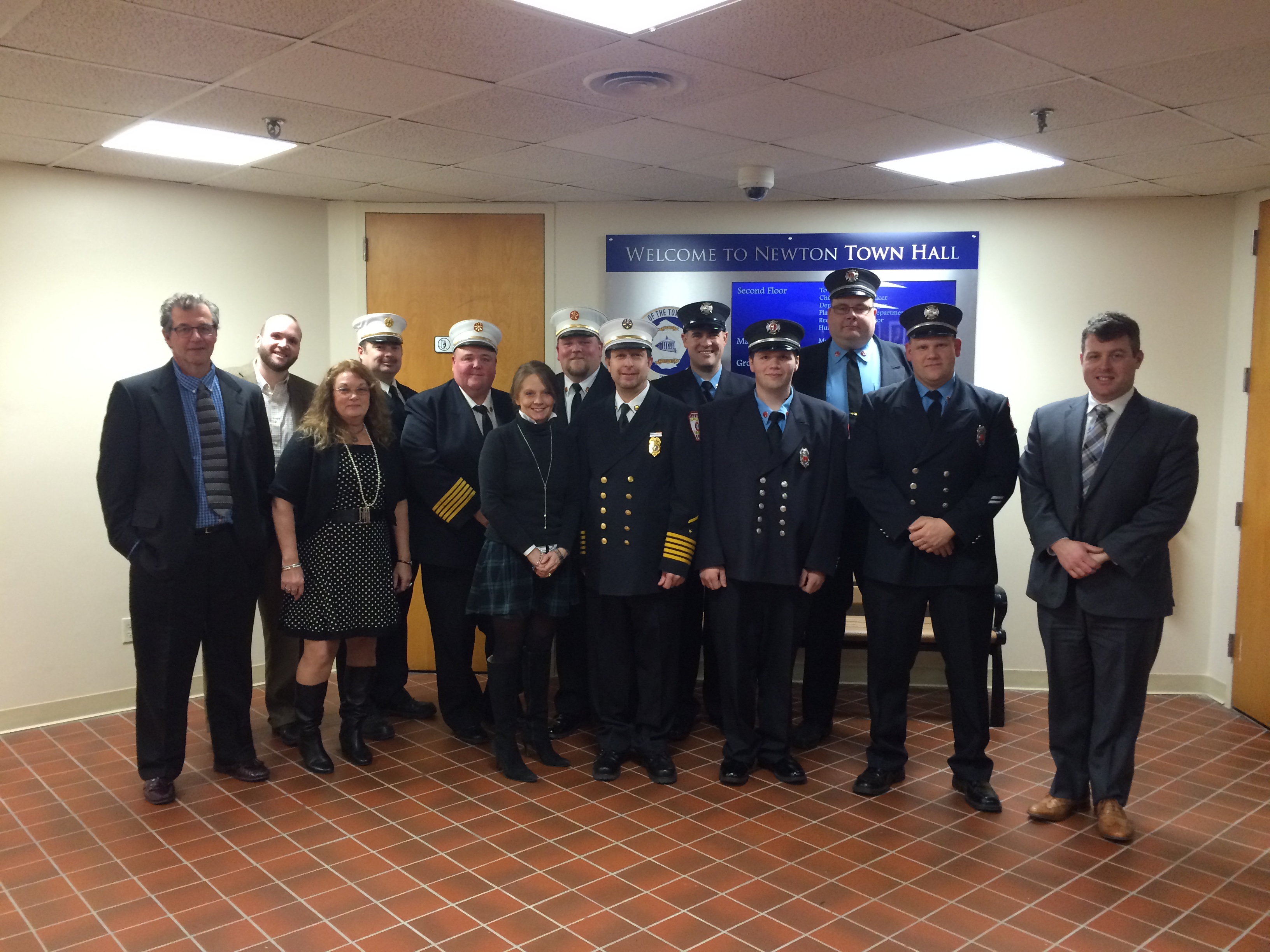 Town Council and Fire Department Officers